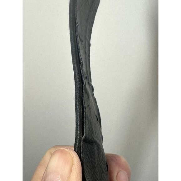 LEATHEROCK Women's 90s Vintage Retro Textured Leather Wide Belt Brown Size 40 - Picture 8 of 9